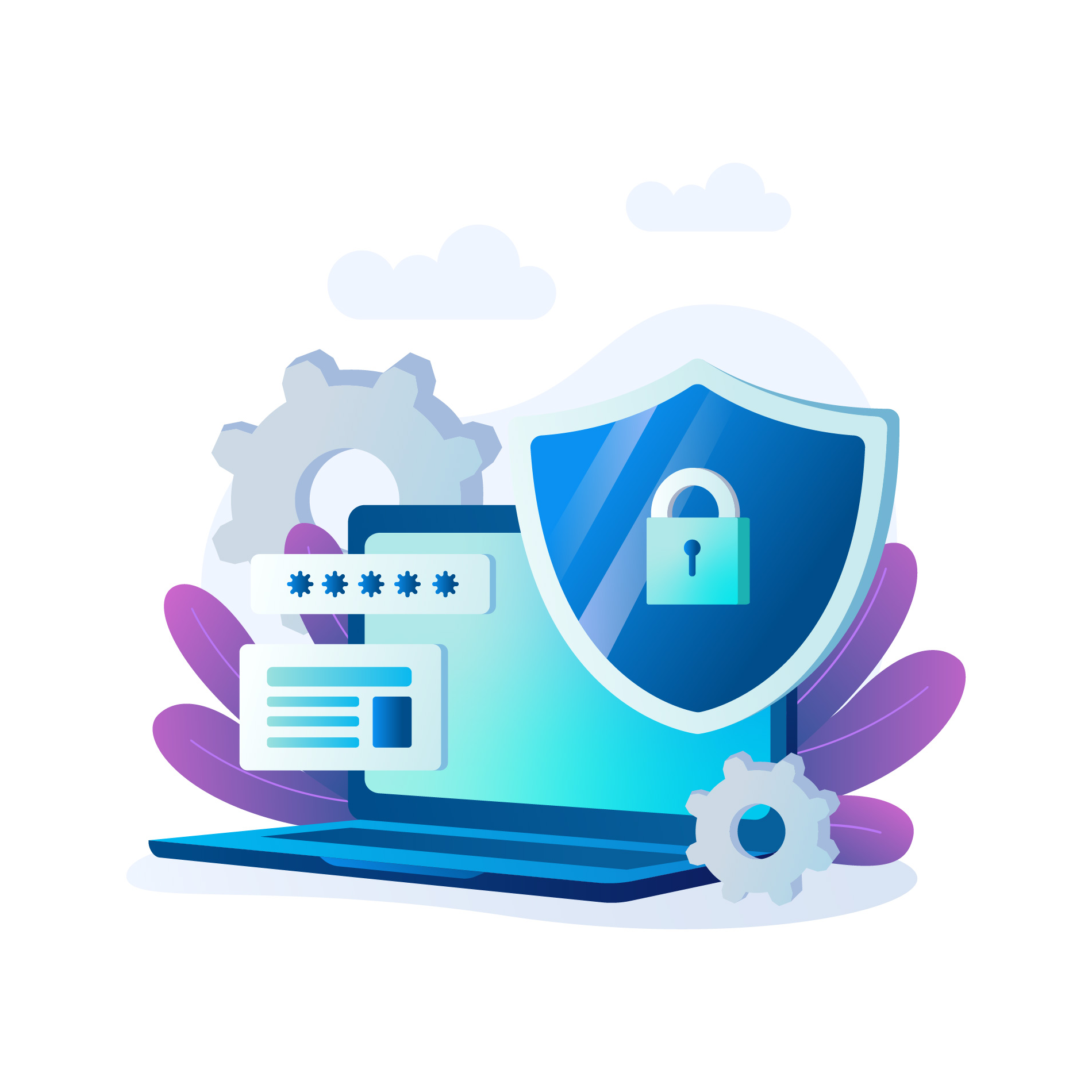Security and Data Protection Illustration